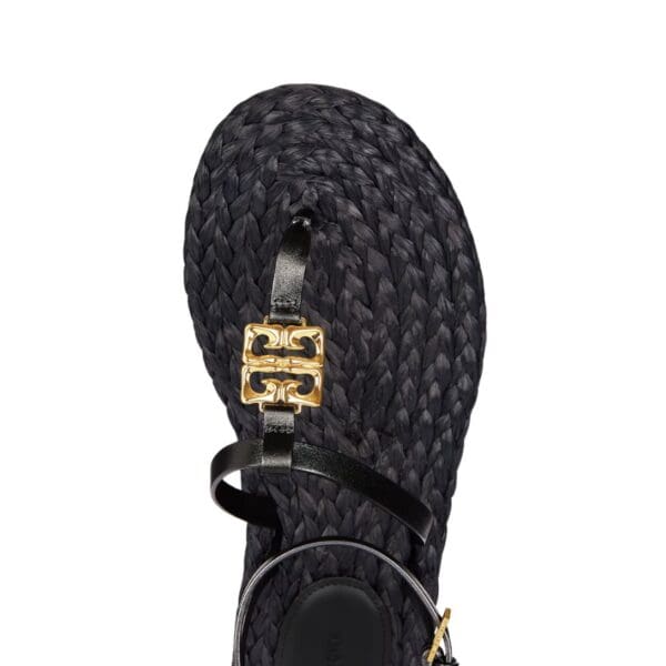 GIVENCHY 4G LIQUID SANDALS IN RAFFIA