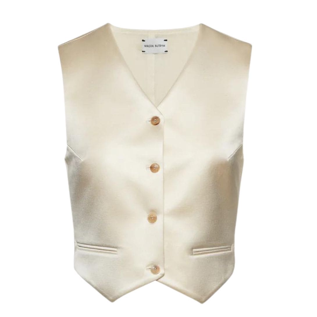 MAGDA BUTRYM CLASSIC WAISTCOAT IN YELLOW