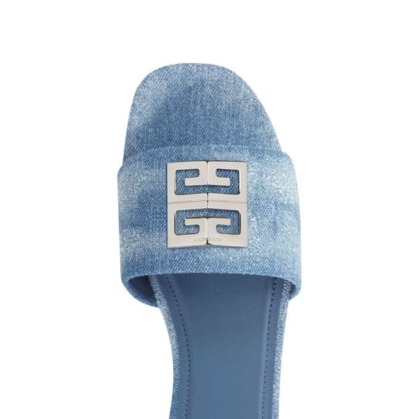 GIVENCHY 4G MULES IN WASHED DENIM