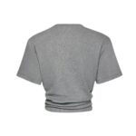 MAGDA BUTRYM KNOTTED T SHIRT IN GREY