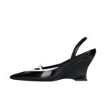 GIVENCHY RAVEN SLINGBACKS IN LEATHER