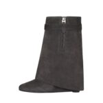 GIVENCHY SHARK LOCK ANKLE BOOTS IN SUEDE