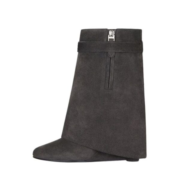 GIVENCHY SHARK LOCK ANKLE BOOTS IN SUEDE