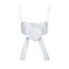 MAGDA BUTRYM ROSE SWEETHEART BRA TOP IN WHITE