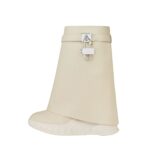 GIVENCHY SHARK LOCK ANKLE BOOTS IN GRAINED LEATHER