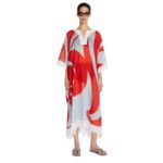 DRIES VAN NOTEN COTTON KAFTAN RED