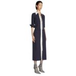 DRIES VAN NOTEN LACED SHIRT DRESS MIDNIGHT