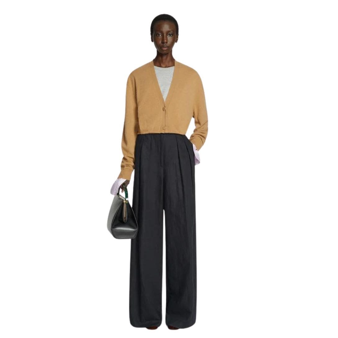 DRIES VAN NOTEN CASHMERE CARDIGAN CAMEL
