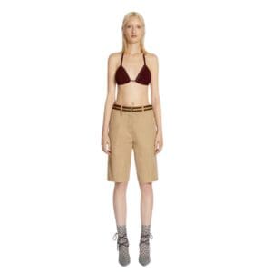 DRIES VAN NOTEN CROCHET BIKINI TOP WINE