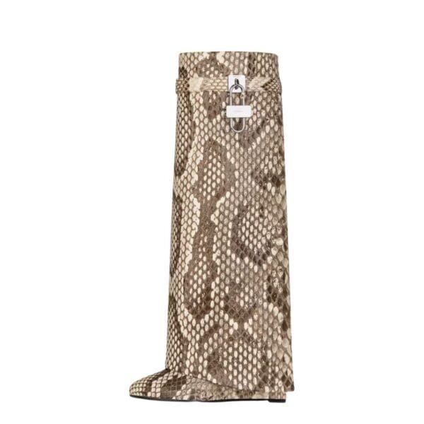 GIVENCHY SHARK LOCK BOOTS IN PYTHON