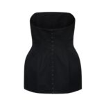MAGDA BUTRYM STRAPLESS HOURGLASS CROSET IN BLACK