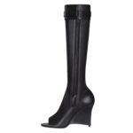 GIVENCHY SHARK LOCK STILETTO SANDAL BOOTS IN LEATHER