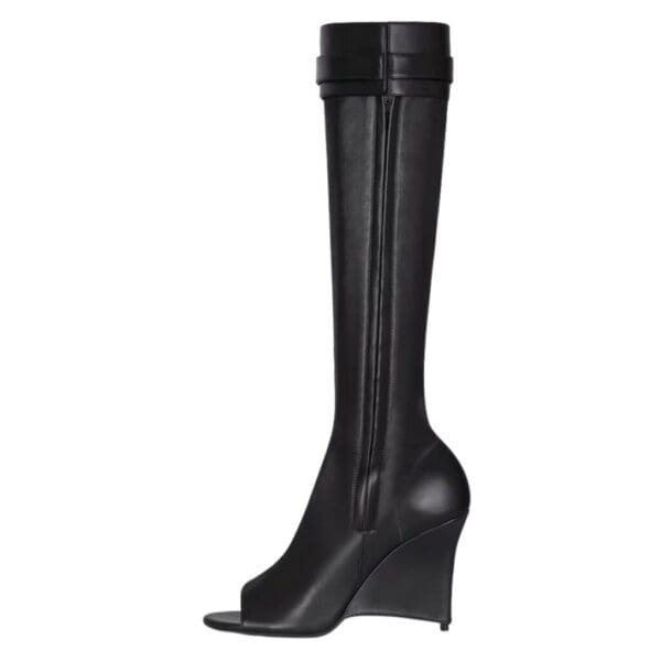 GIVENCHY SHARK LOCK STILETTO SANDAL BOOTS IN LEATHER