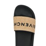 GIVENCHY SLIDE FLAT SANDAL IN RAFFIA