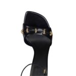 GIVENCHY STITCH SANDALS IN LEATHER WITH CRYSTALS DETAILS