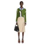 DRIES VAN NOTEN WRAP SCARF SWEATER GREEN