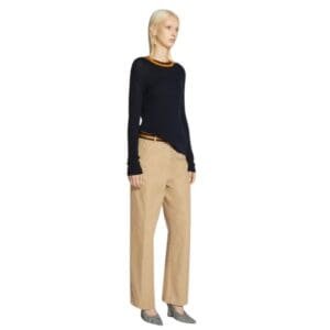 DRIES VAN NOTEN RIBBED SWEATER NAVY