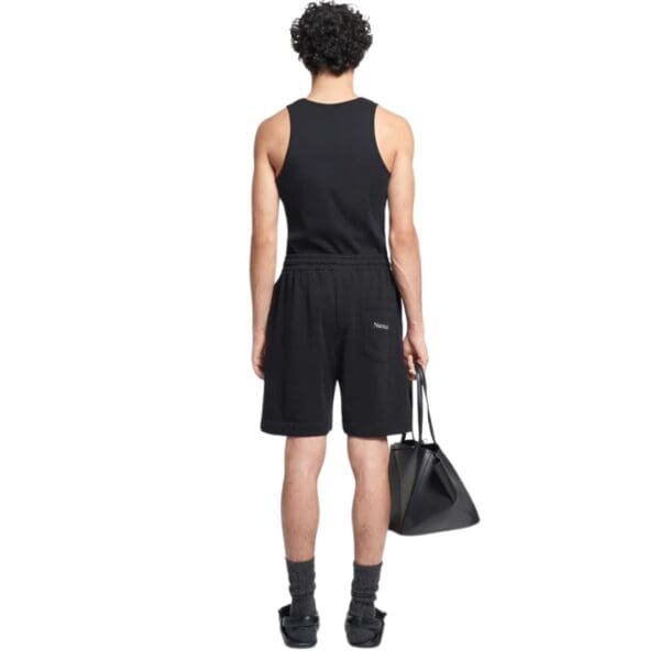 NANUSHKA DOXXI ORGANICALLY GROWN COTTON SHORTS BLACK