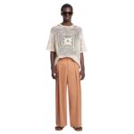 NANUSHKA BORRE WASHED-CALICO PANTS BROWN