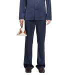 NANUSHKA MACEN SATIN PANTS NAVY