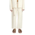 NANUSHKA FERRE BELTED STRUCTURED TWILL PANTS