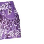 THE ATTICO VIOLET, BROWN AND WHITE SHORT PANTS