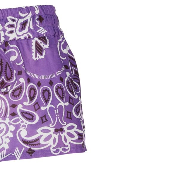 THE ATTICO VIOLET, BROWN AND WHITE SHORT PANTS