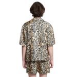 NANUSHKA MAXTON PRINTED SILK-TWILL SHIRT LEOPARD