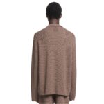 NANUSHKA NICOLAS LINEAR CROCHET SHIRT BROWN