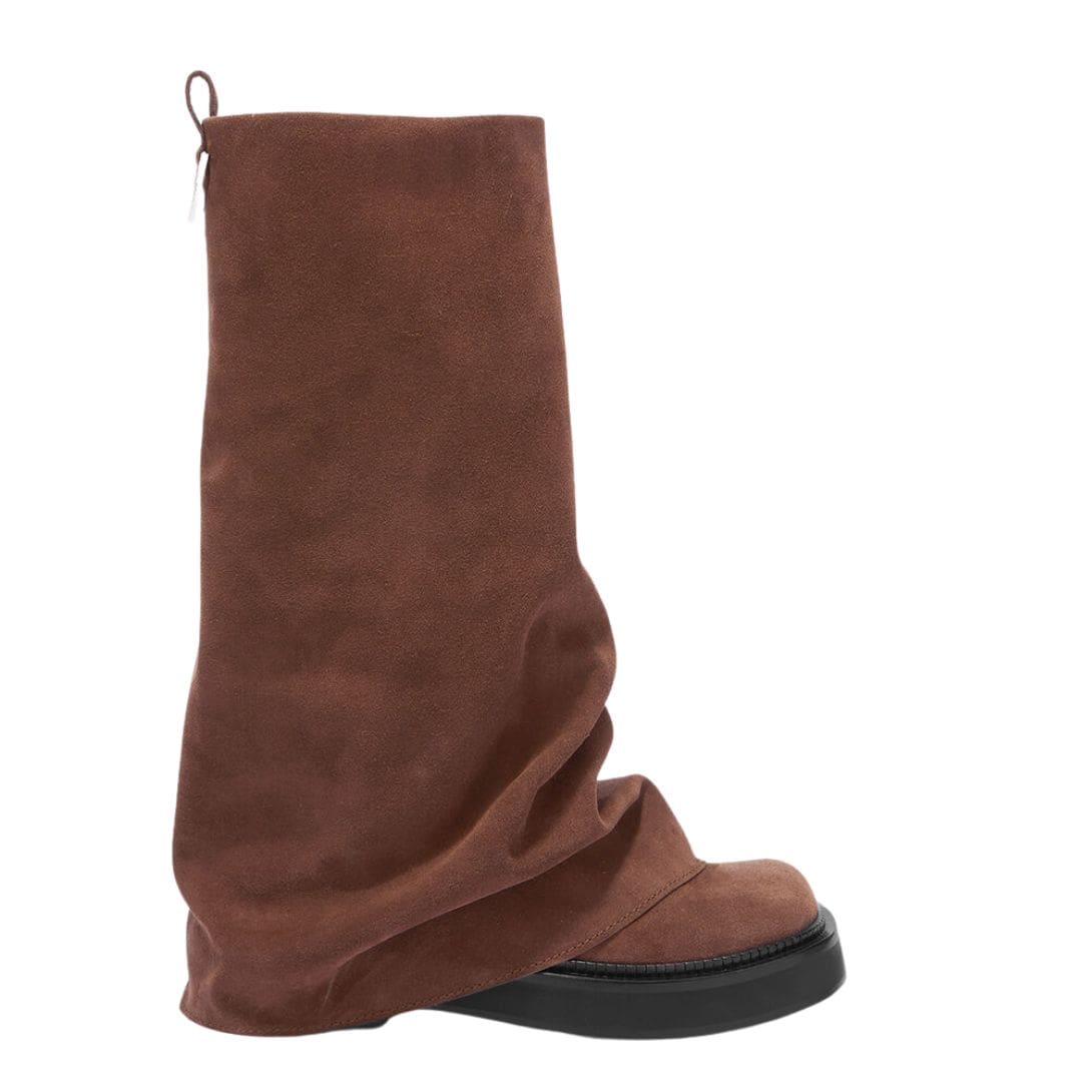 THE ATTICO ''ROBIN'' CHOCOLATE COMBAT BOOT