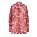 THE ATTICO RED AND MILK SHIRT
