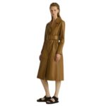 YVES SALOMON LONG LEATHER TRENCH COAT