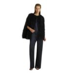 YVES SALOMON LONG FEATHER CAPE