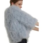 YVES SALOMON CROPPED FEATHER JACKET