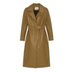 YVES SALOMON LONG LEATHER TRENCH COAT
