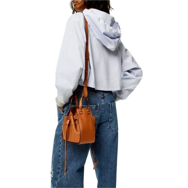 LOEWE MINI HAMMOCK DRAWSTRING BAG IN CLASSIC CALFSKIN