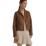 YVES SALOMON SHORT LEATHER JACKET