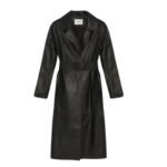 YVES SALOMON LONG LEATHER TRENCH COAT
