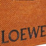 LOEWE FONT TOTE LARGE BAG IN RAFFIA