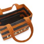 LOEWE FONT TOTE BAG IN RAFFIA