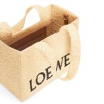 LOEWE FONT TOTE MEDIUM BAG IN RAFFIA