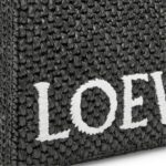 LOEWE FONT TOTE SMALL BAG IN RAFFIA