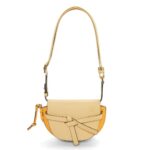 LOEWE GATE DUAL MINI BAG IN SOFT CALFSKIN AND JACQUARD