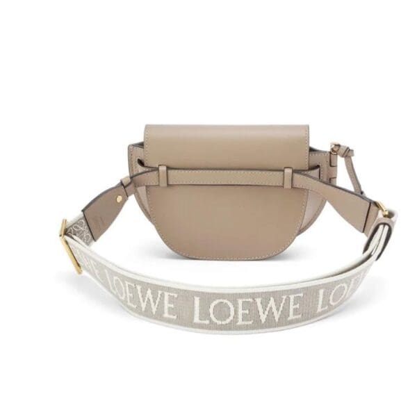 LOEWE GATE DUAL MINI BAG IN SOFT CALFSKIN AND JACQUARD