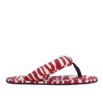 THE ATTICO "INDIE" CAPPUCCINO AND BLACK FLAT THONG