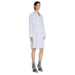 DRIES VAN NOTEN COTTON SHIRT DRESS LIGHT BLUE