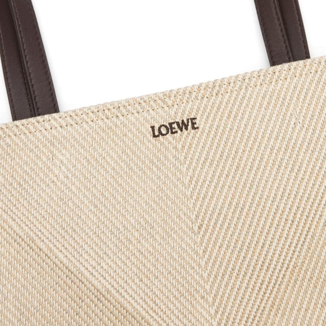 LOEWE PUZZLE FOLD TOTE BAG IN COTTON JACQUARD