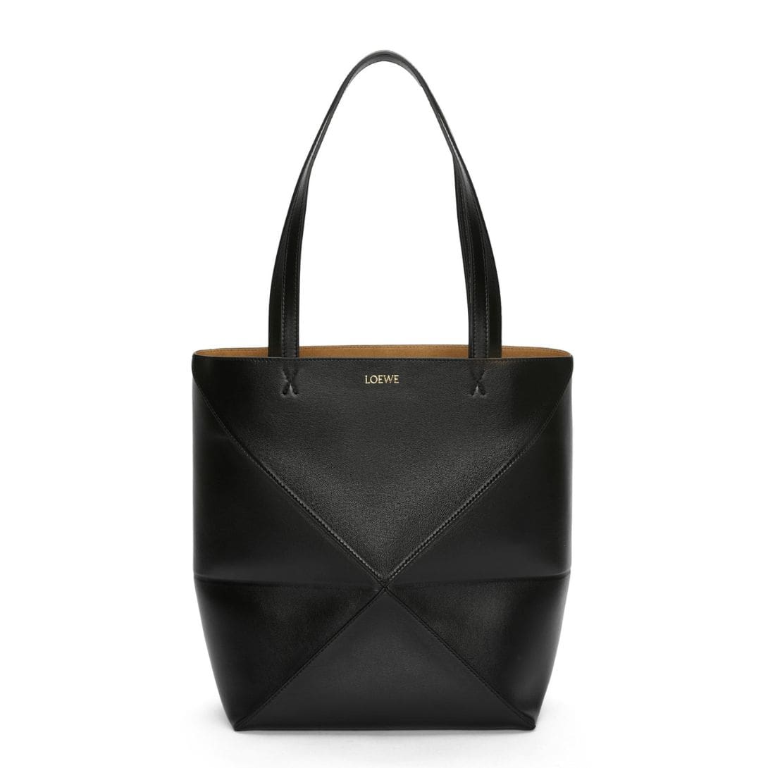 LOEWE PUZZLE FOLD TOTE BAG IN SHINY CALFSKIN