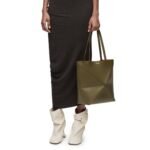 LOEWE PUZZLE FOLD TOTE BAG IN SHINY CALFSKIN
