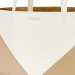 LOEWE PUZZLE FOLD TOTE BAG IN SHINY CALFSKIN
